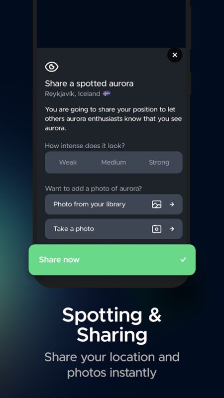Aplikace na mobil Hello Aurora: Polární záře