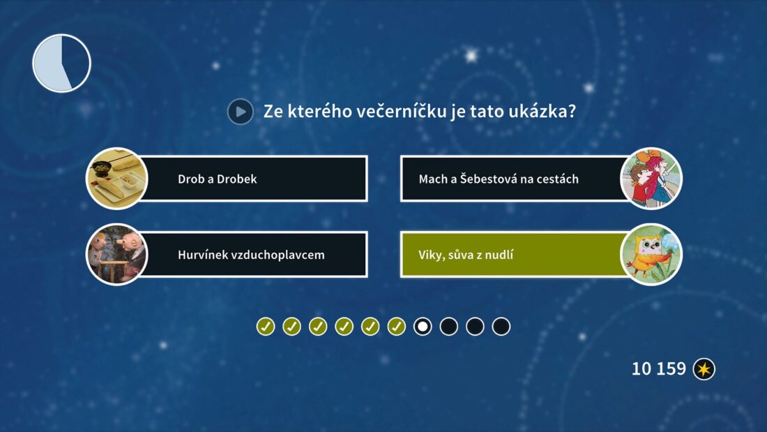 Hra na mobil - Poznej večerníček