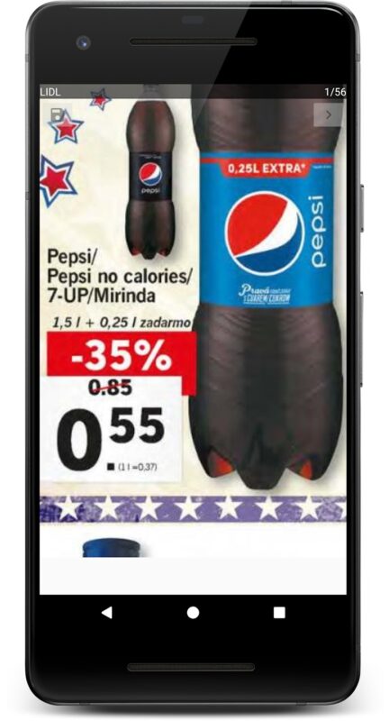 Akčné letáky aplikácie