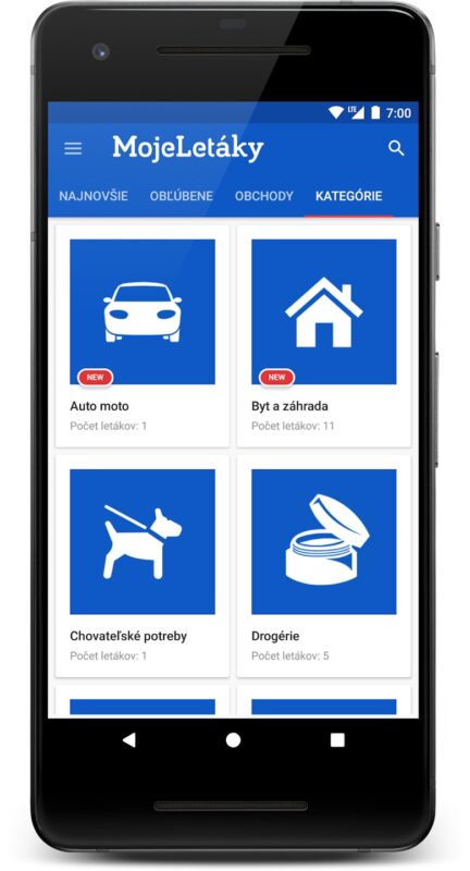 Akčné letáky aplikácie