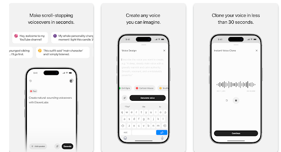 ElevenLabs aplikace na mobil