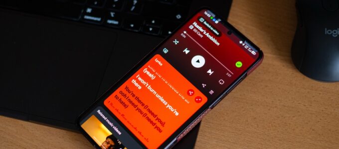 Spotify má funkci pro text písniček