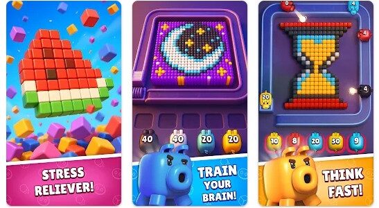 Hra na mobil Pixel Flow