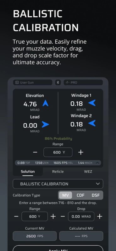 Aplikace Applied Ballistics