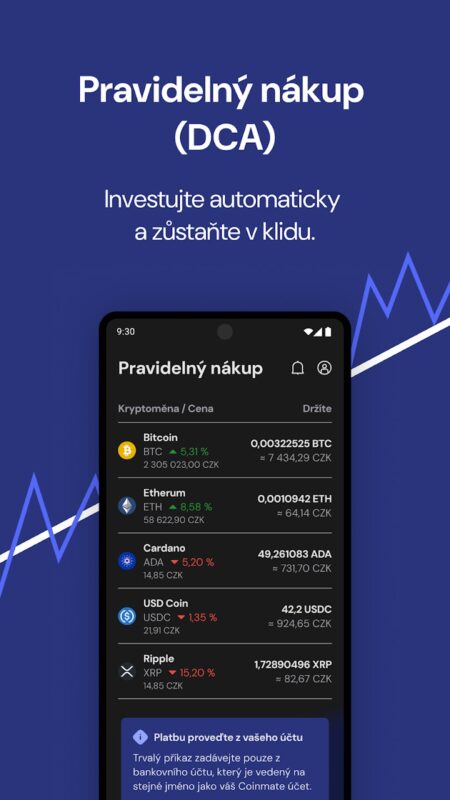 Aplikace na mobil Coinmate
