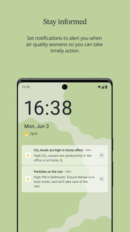 Aplikace pro chytrou domácnost Airthings
