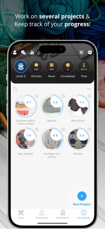 Aplikace na mobil My Row Counter