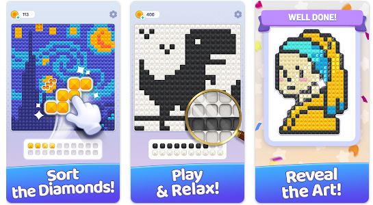 Hra na mobil Brilliant Sort: Diamond Puzzle