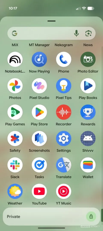 Google Pixel Now Playing aplikace