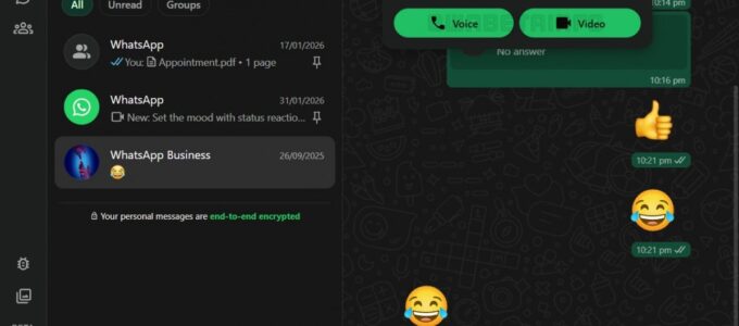 WhatsApp web nově podporuje videa a volání