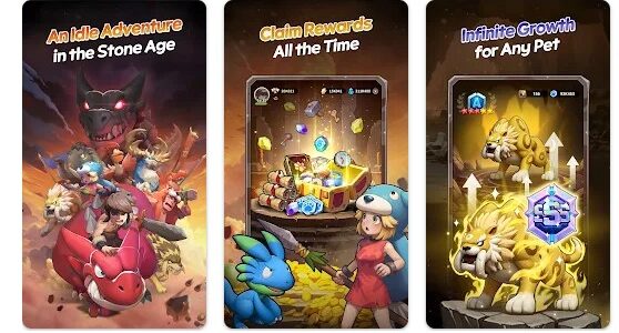 Mobilní hra StoneAge: Idle Adventure