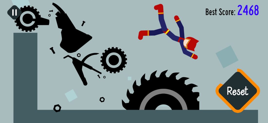 Hra na mobil Ragdoll Turbo Dismount