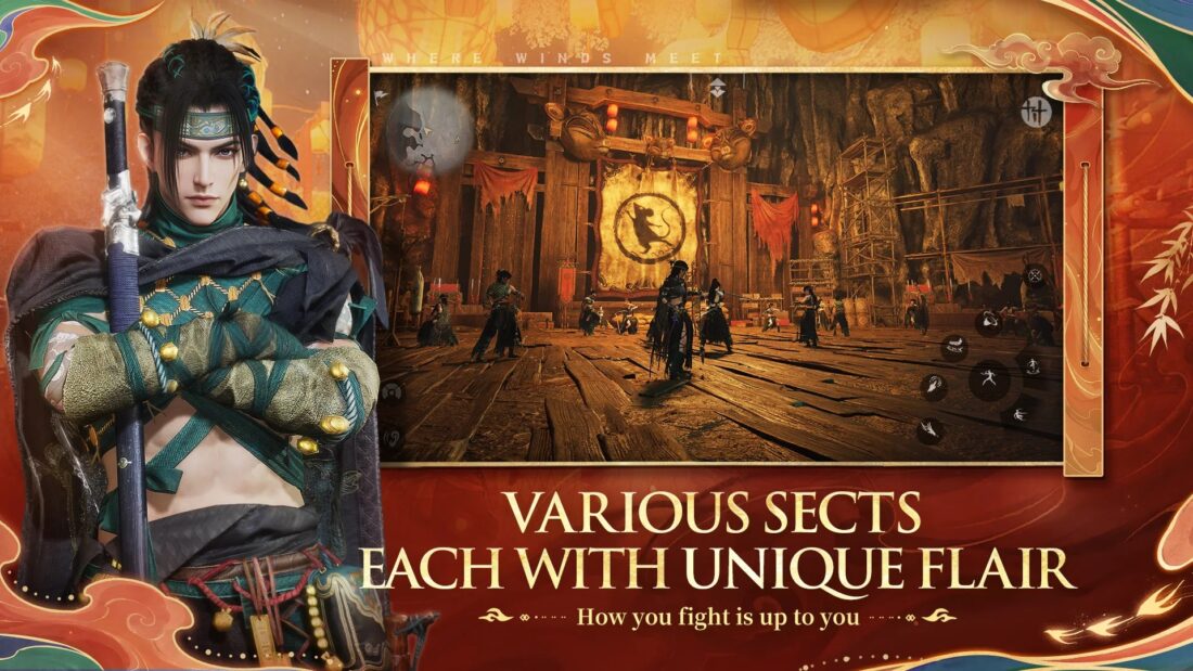 Mobilní hra Where Winds Meet
