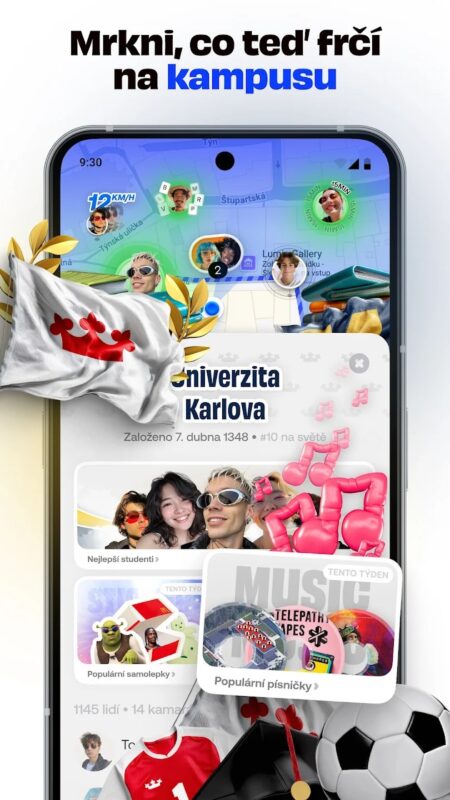 Mobilní aplikace Bump - mapa pro přátele