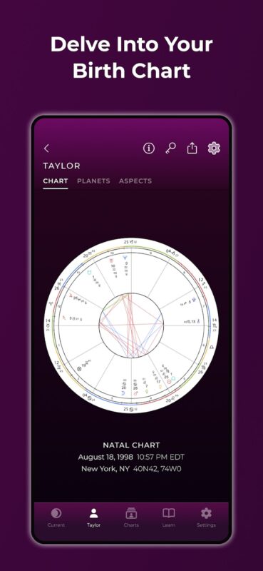 Aplikace TimePassages Astrology