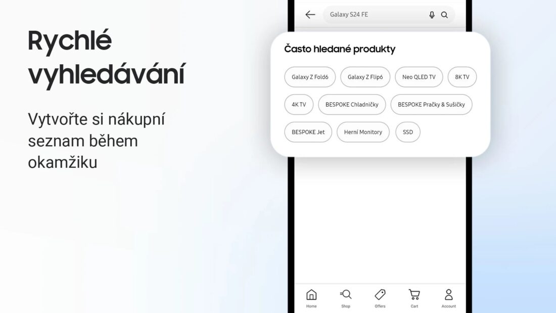 Aplikace Samsung Shop: Galaxy S26