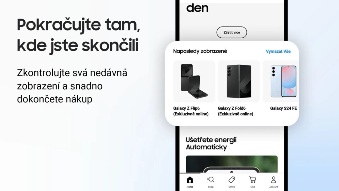 Aplikace Samsung Shop: Galaxy S26