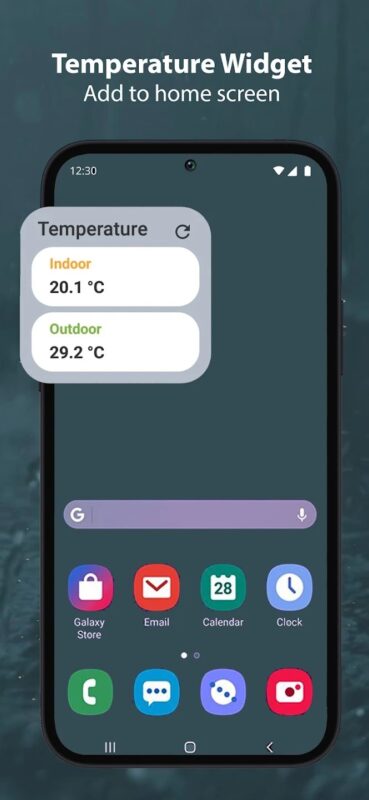 Aplikace na mobil Room Temperature Thermometer