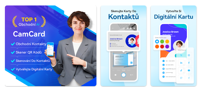 Aplikace CamCard - vizitka a kontakty