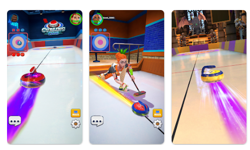 Hra na mobil Curling Club: PvP