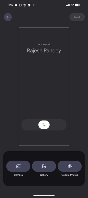 Google volání s vizitkou