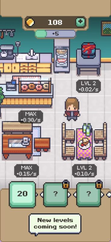 Hra na mobil Pixel Café