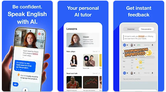 Aplikace Speak English with Loora AI