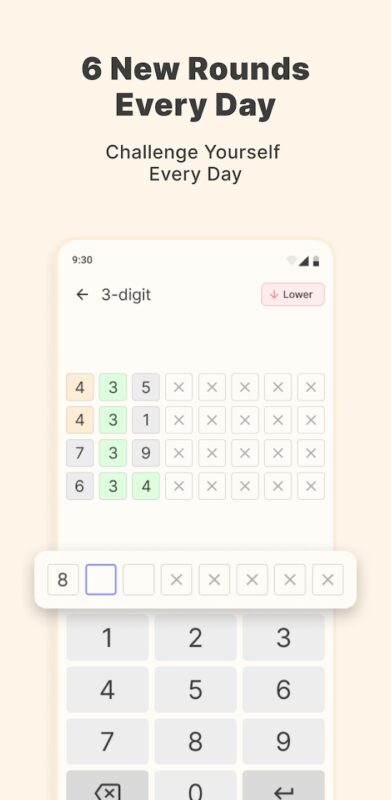 Hra na mobil Numberess
