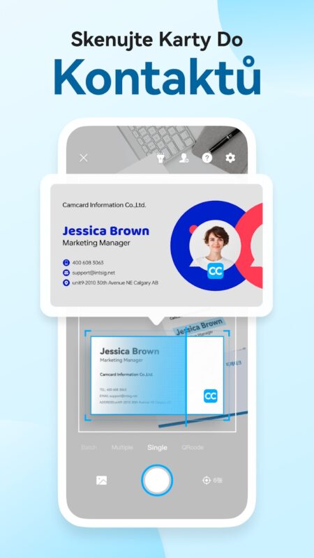 Aplikace CamCard - vizitka a kontakty
