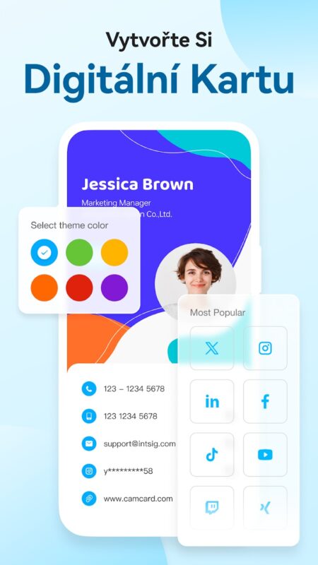 Aplikace CamCard - vizitka a kontakty
