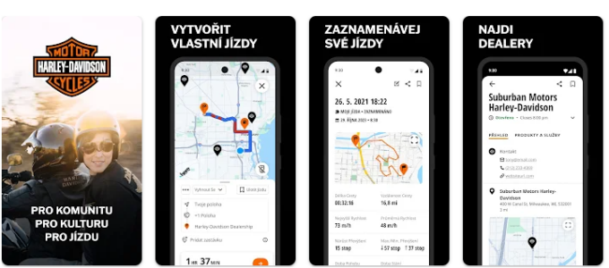 Aplikace Harley Davidson
