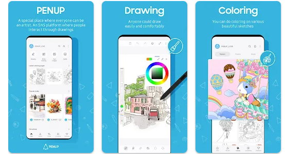 Mobilní aplikace PENUP – Drawing-sharing SNS