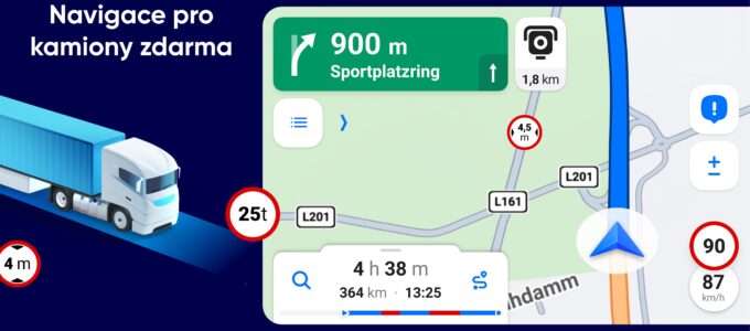 Mobilní aplikace Eurowag Navigation - Truck GPS