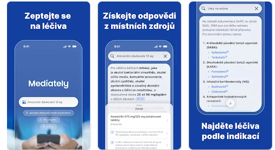 Aplikace Mediately Databáze Léčiv