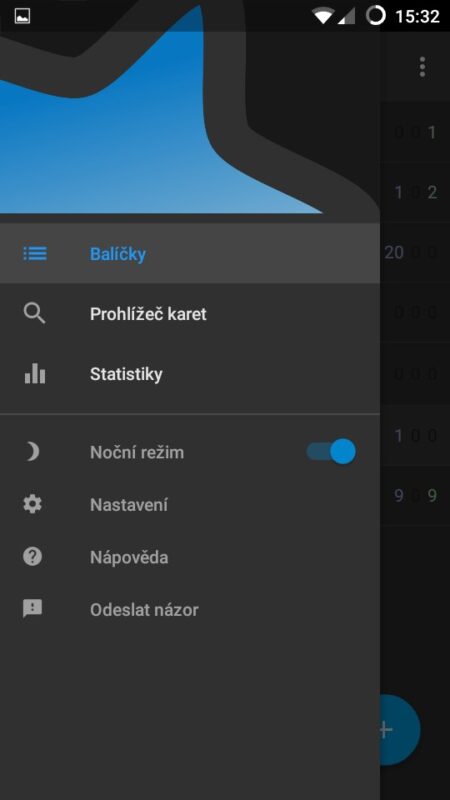 Aplikace AnkiDroid kartičky
