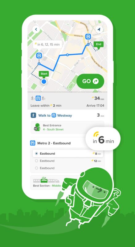 Aplikace Citymapper

