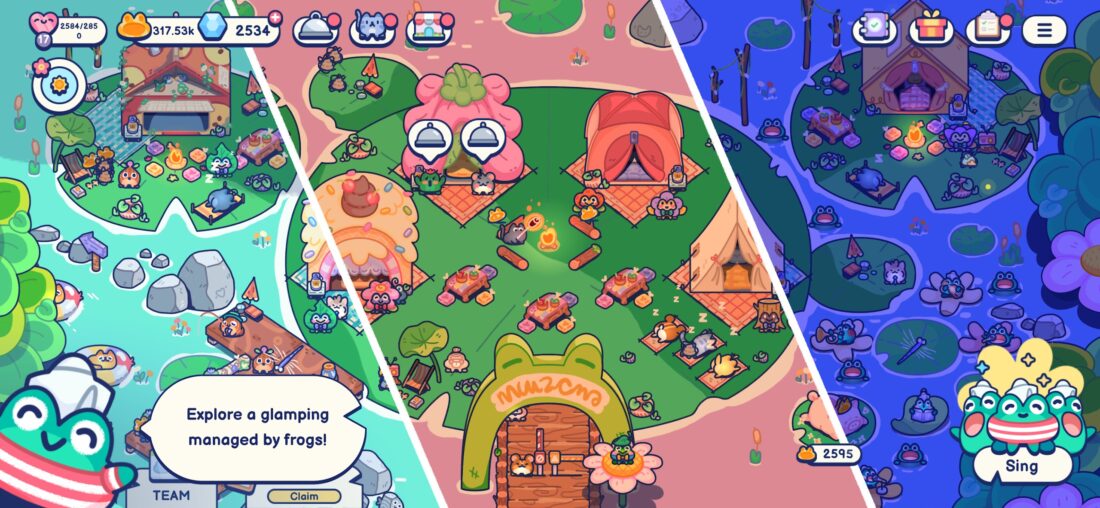 Mobilní hra Pond Pals: Cozy Glamping Game