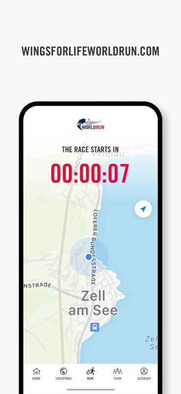 Aplikace Wings for Life World Run
